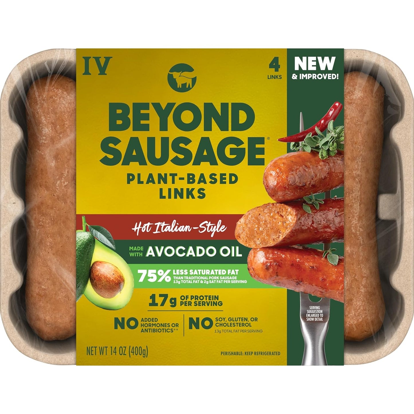 Sausage Plant-Based Dinner Links, Hot Italian 14 Oz