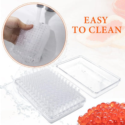 Caviar Maker Box, Spherification Dropper, Spherical Caviar Dispenser Rapid Popping Boba Molecular Gastronomy Kit with Caviar Spoons, Suction Tray & Syringe (Caviarmakerbox)