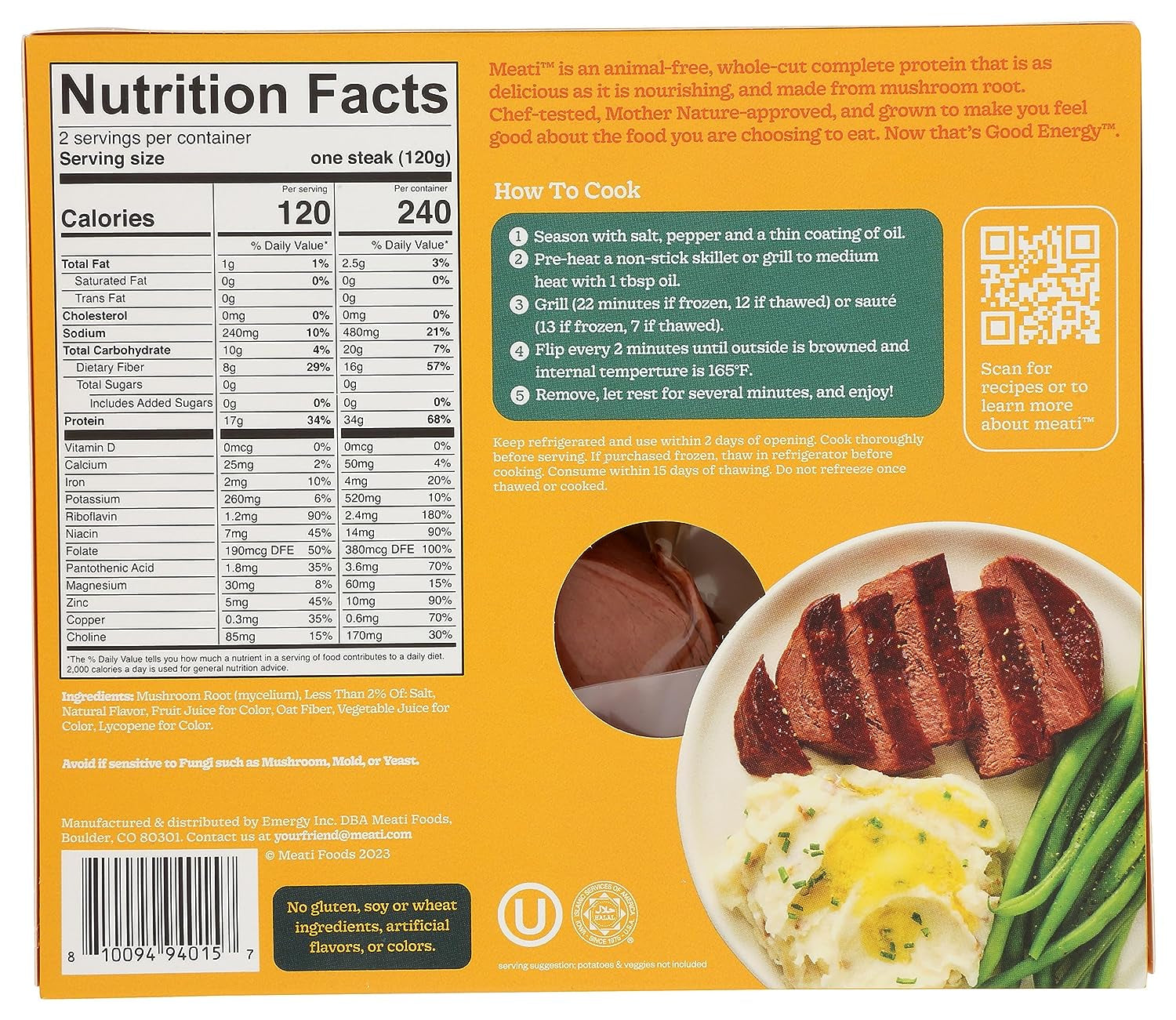 Classic Steak Mushroom Root Protein, 8.5 OZ