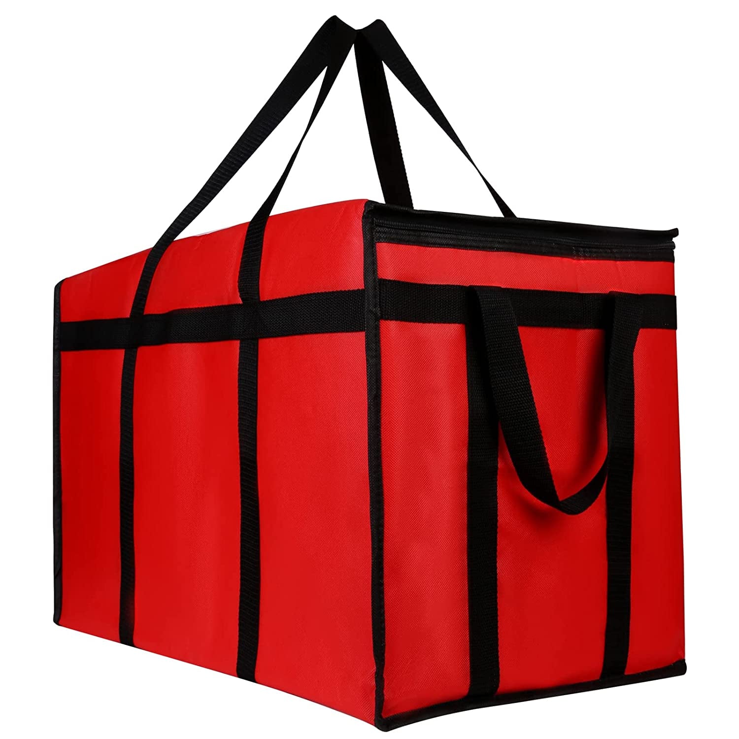 Extra Large XXXL Insulated Delivery Bag Cooler Bags Keep Food Warm Catering Therma for Doordash Shopper Hot Warming RED Pizza