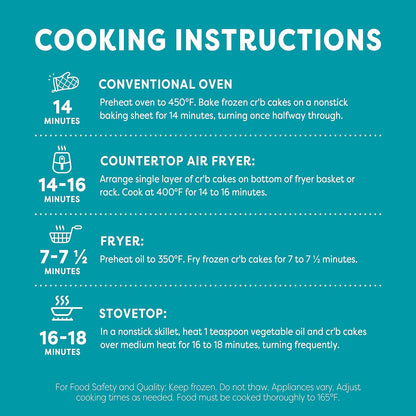 Mini Crispy Plant-Based Crabless Cakes, Vegan, Frozen, 8.8 Oz.