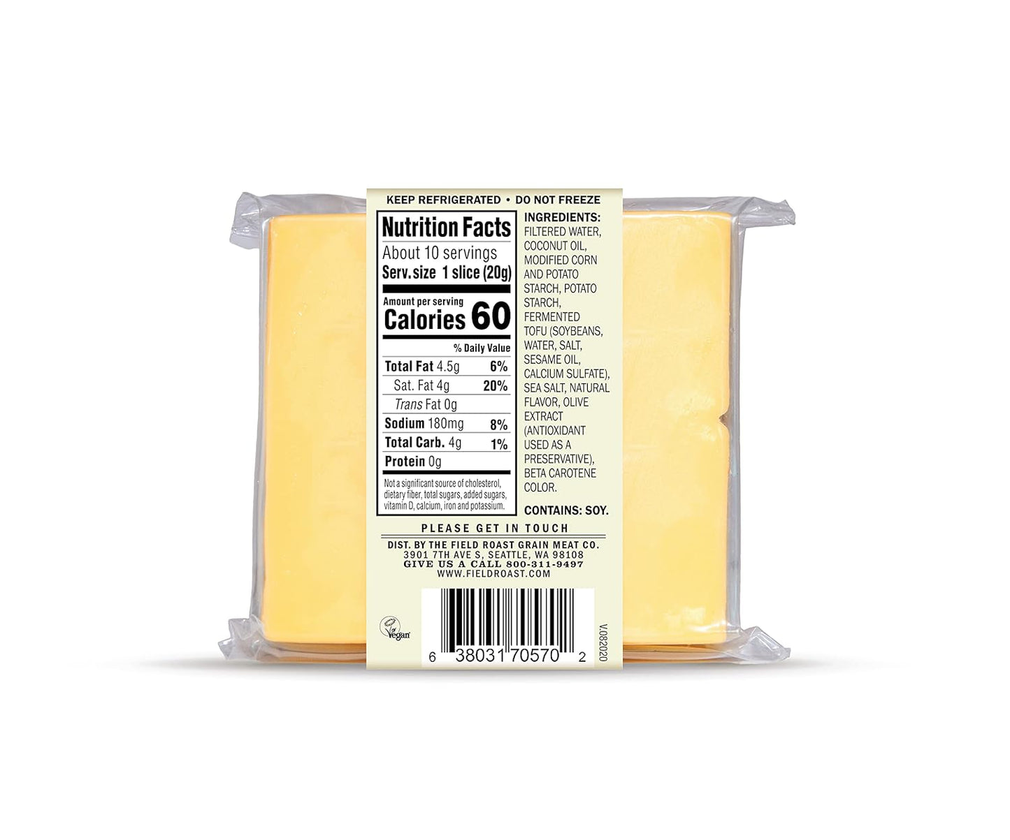 , Chao Vegan Slices Creamy Original, 7 Oz