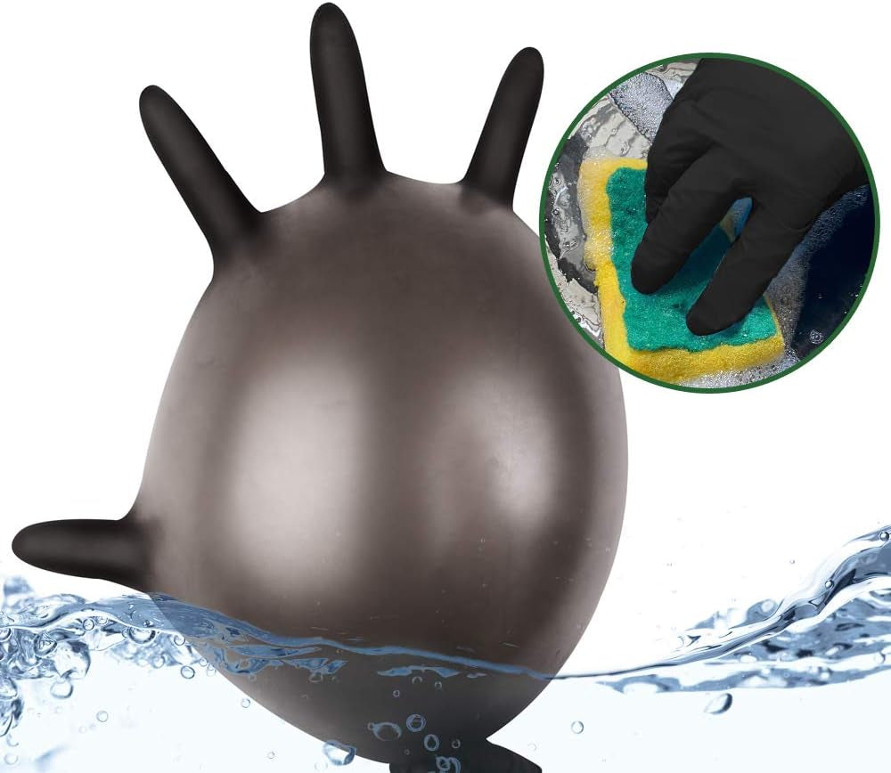 Nitrile Disposable Gloves Pack of 100, Latex Free Safety Working Gloves for Food Handle or Industrial Use