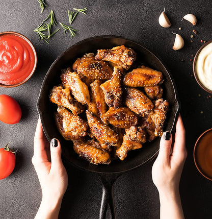 Pre Seasoned Cast Iron Skillet 3 Piece, Cast Iron Grill Pan, Frying Pans, Saute Fry Pan, Cast Iron Set (Black)