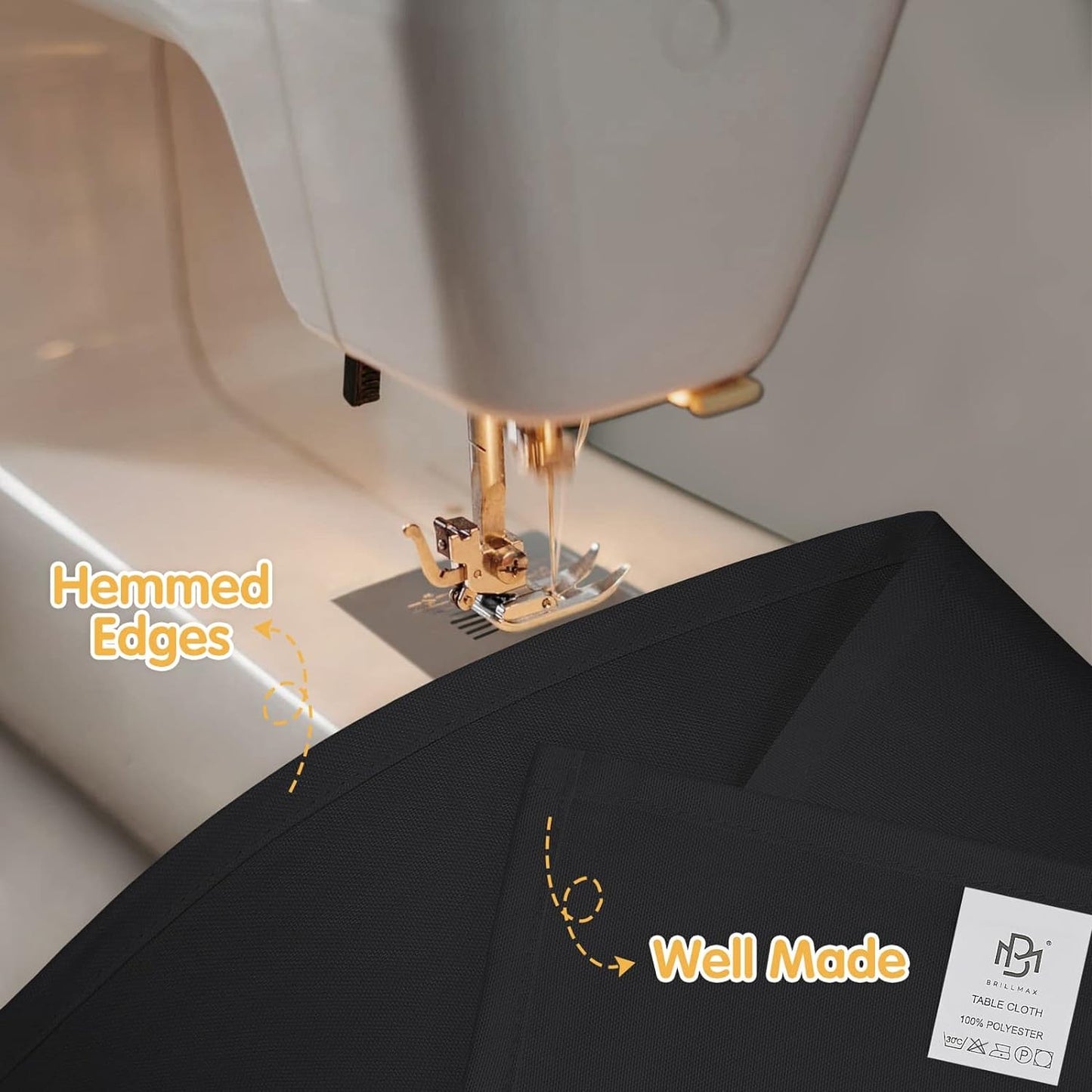 6 Pack Black Tablecloths for 6 Foot Rectangle Tables 90 X 132 Inch - 6Ft Rectangular Bulk Linen Polyester Fabric Washable Long Clothes for Wedding Reception Banquet Party Buffet Restaurant