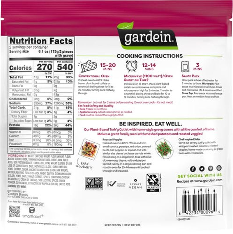 Lightly Breaded Plant-Based Turk'Y Cutlets, Vegan, Frozen, 12.3 Oz.