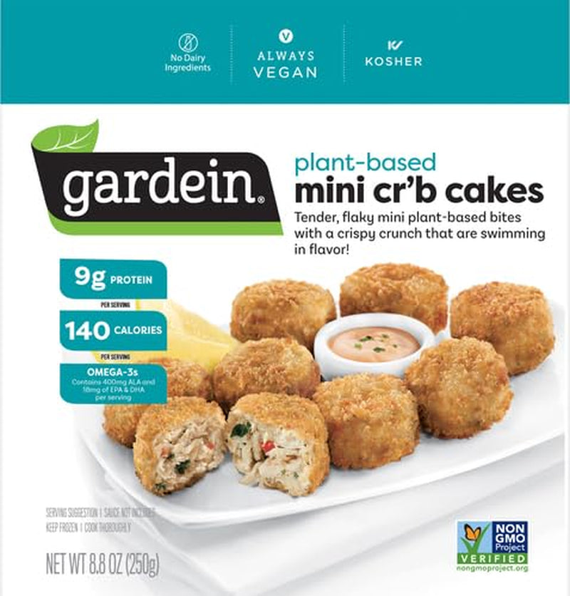 Mini Crispy Plant-Based Crabless Cakes, Vegan, Frozen, 8.8 Oz.
