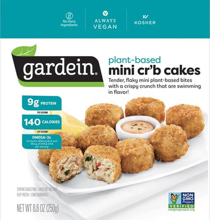 Mini Crispy Plant-Based Crabless Cakes, Vegan, Frozen, 8.8 Oz.