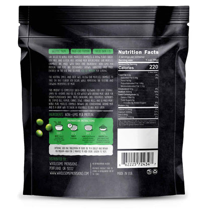 Meatless Crumbles, Soy Free, Non-Gmo, Vegan, 45G Protein, 0G Net Carb, Plant-Based Vegan Meat Substitute, Made in USA, Wholesome Provisions, 170G (Plain, 1 Pack)