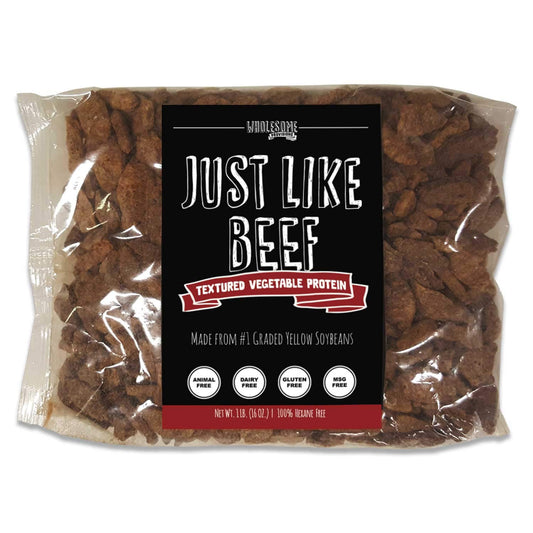 Textured Vegetable Protein, Vegan Meat Substitute, 100% Hexane Free, Made with #1 Graded Yellow Soybeans, Made in US, Gluten Free, Just like Beef, Unflavored (1 Package)