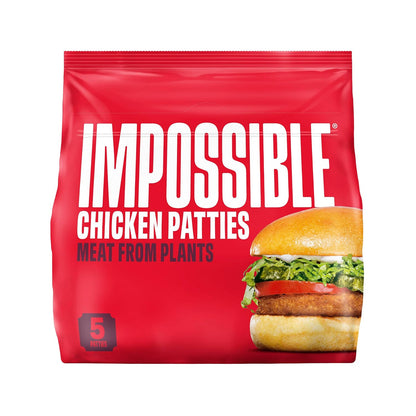 Impossible Chicken Patties Made from Plants, 5 Patties, 13.5 Oz