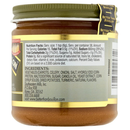 Vegetarian No Chicken Base, Made with Seasoned Vegetables, Certified Vegan, Makes 9.5 Quarts of Broth, 38 Servings, 8 OZ Jar (Pack of 1)