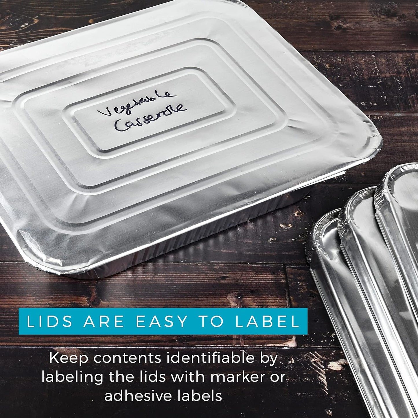 9" X 13 ” Aluminum Foil Pans with Lids (10 Pack) | Durable Disposable Half-Size Deep Steam Pan and Oven Buffet Trays | Food Containers for Catering, Baking, Roasting'