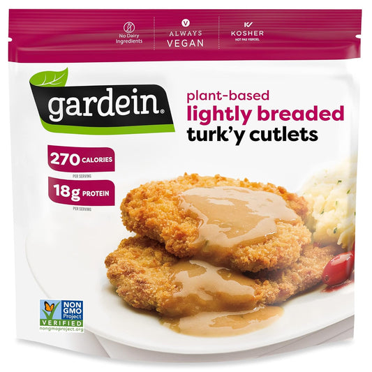 Lightly Breaded Plant-Based Turk'Y Cutlets, Vegan, Frozen, 12.3 Oz.