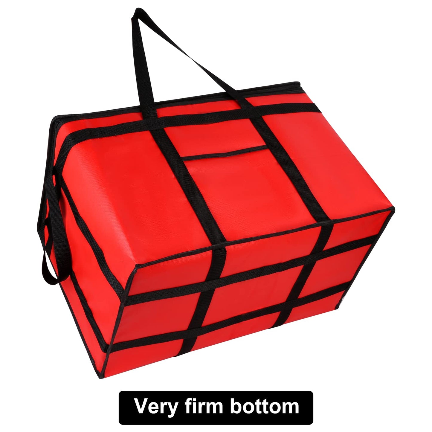 Extra Large XXXL Insulated Delivery Bag Cooler Bags Keep Food Warm Catering Therma for Doordash Shopper Hot Warming RED Pizza