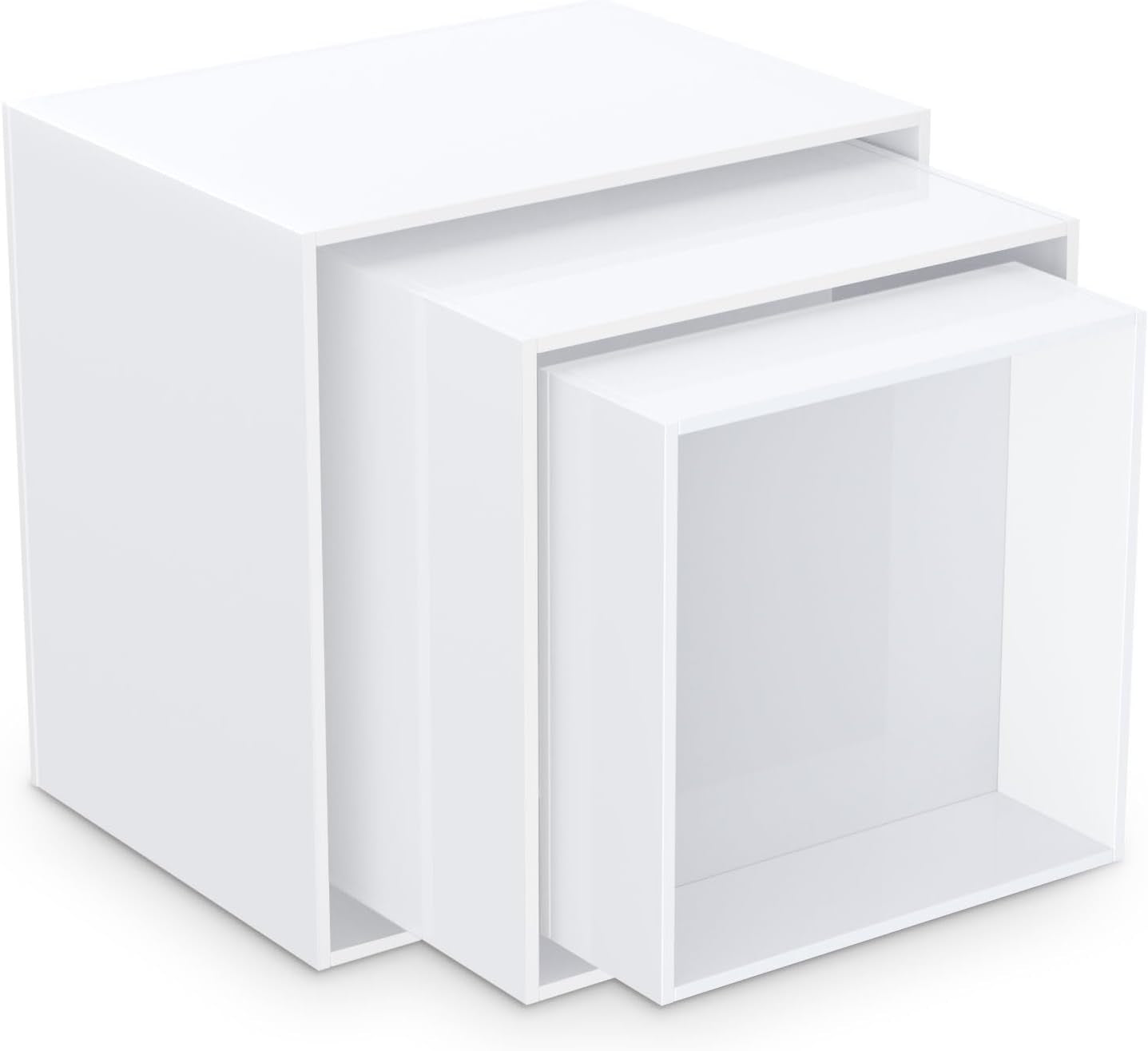 Buffet Risers, Food Risers for Buffet Table, Display Stand Shelf for Catering Collectibles, Acrylic Cube Display Nesting Risers with Hollow Bottoms 6PCS 6''X7''X8''