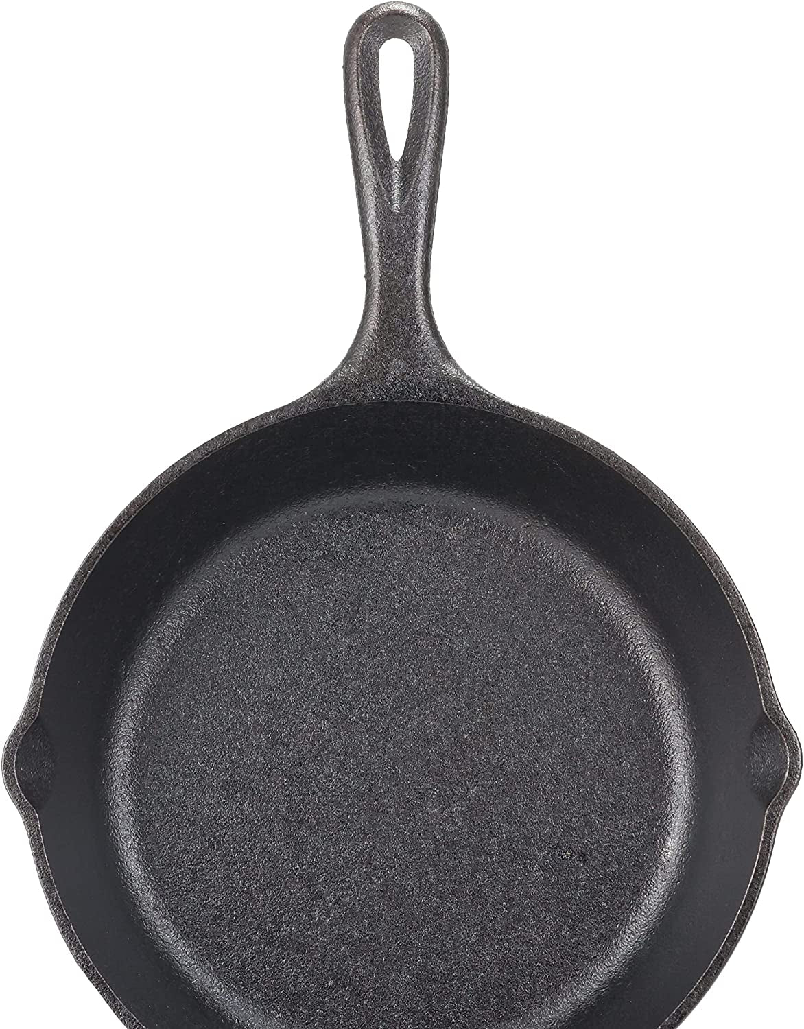 10.25 Inch Cast Iron Pre-Seasoned Skillet – Signature Teardrop Handle - Use in the Oven, on the Stove, on the Grill, or over a Campfire, Black