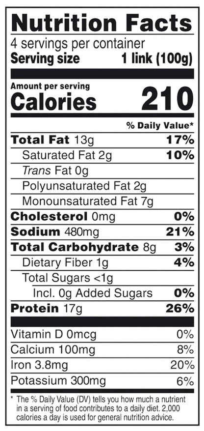 Sausage Plant-Based Dinner Links, Hot Italian 14 Oz