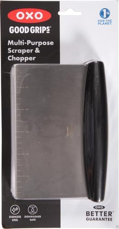 Good Grips Stainless Steel Scraper & Chopper,Silver/Black