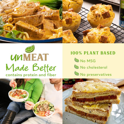Plant Based Meat | Easy to Prepare Plant Based Protein | Vegan Meat with Less Calories, Luncheon Meat Style, 12 Pack