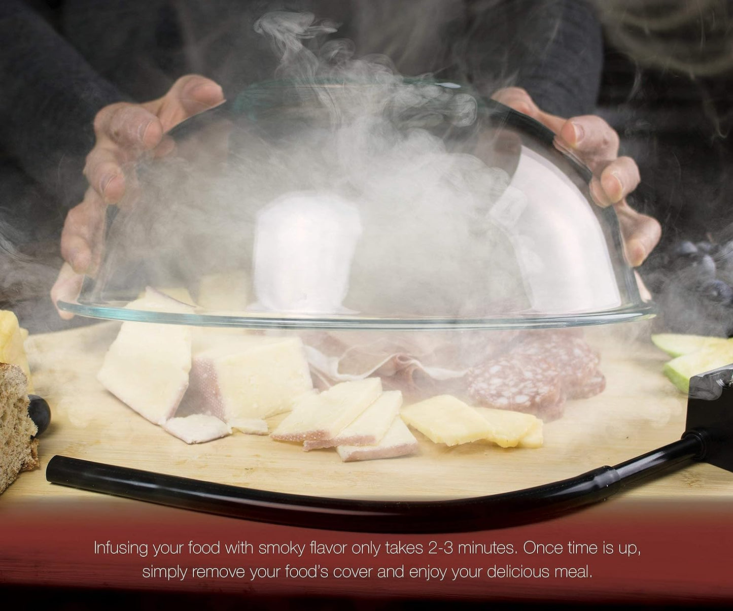 Cocktail Smoker Kit - Indoor Drink & Food Infuser with Wood Chips | Old Fashioned Whiskey Bourbon Smoker Gift