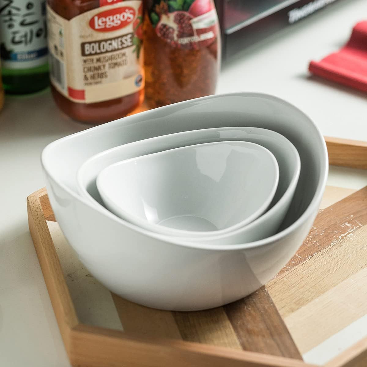 3 Tier Serving Stand Oval Serving Bowl with Metal Rack, Tied Serving Tray Food Display Dessert Appetizer, Serving Bowl Fruit Chip Dip Bowl Set for Parties, Gold