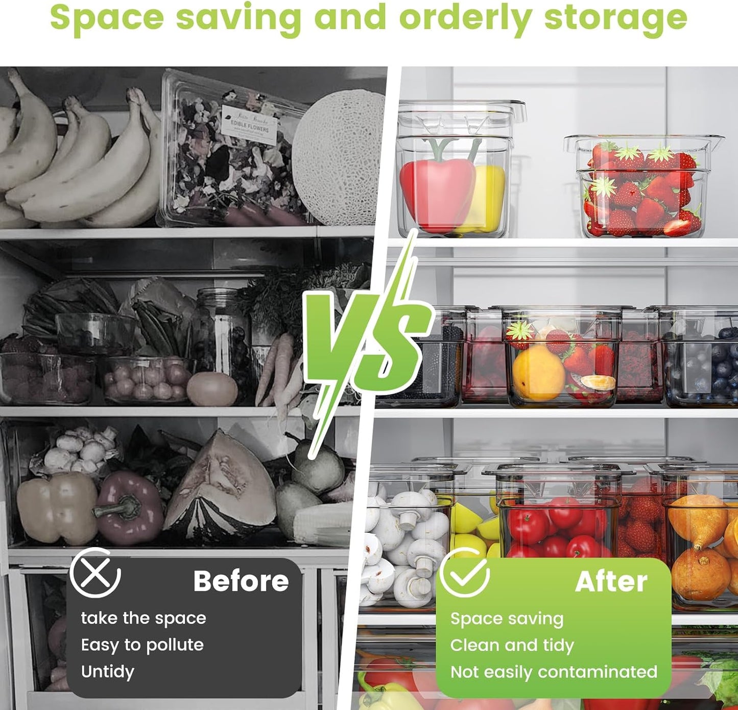 12 Pack Plastic Food Pan with Lid 1/6 Size 6 Inch Deep Restaurant Clear Food Storage Containers Polycarbonate Commercial Hotel Pans for Fruits Vegetables Beans Corns (12 PCS, 6'' Deep)