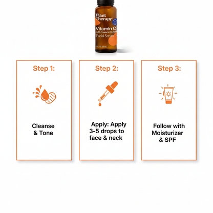 Plant Therapy Vitamin C Facial Serum with Hyaluronic Acid | 1 FL. OZ. (30 mL)